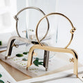 12.5cm Metal Bag Handle Circular Purse Clasp Frame - Premium Bag Hardware for DIY Handbag Making
