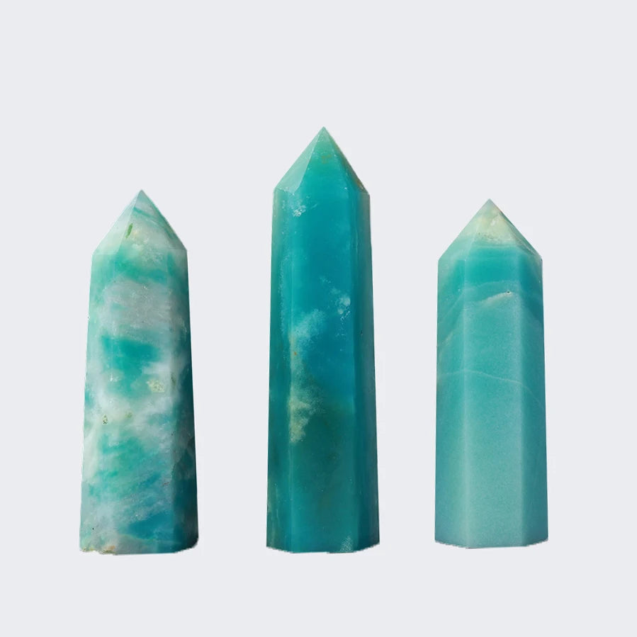Wholesale Natural Crystals Healing Stones Caribbean Calcite Crystal Wand Point Tower