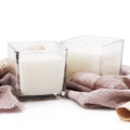 Hot Sale 3oz Luxury Empty clear square Glass Candle Jars