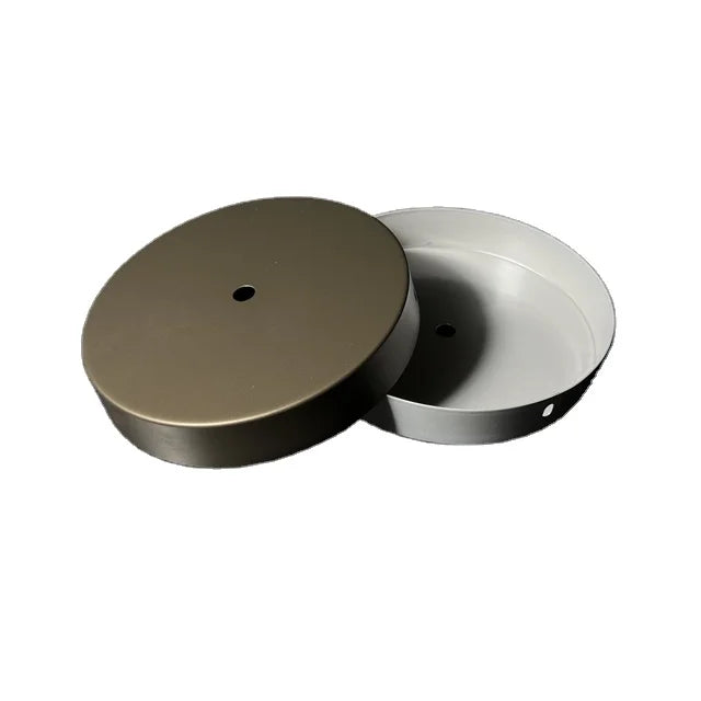 Black Bronze Gray 150MM LED Base Lamp Disc Ceiling Canopy Wall Sconce Mount Sheet Metal Fabrication Black Gray Ceiling Plate