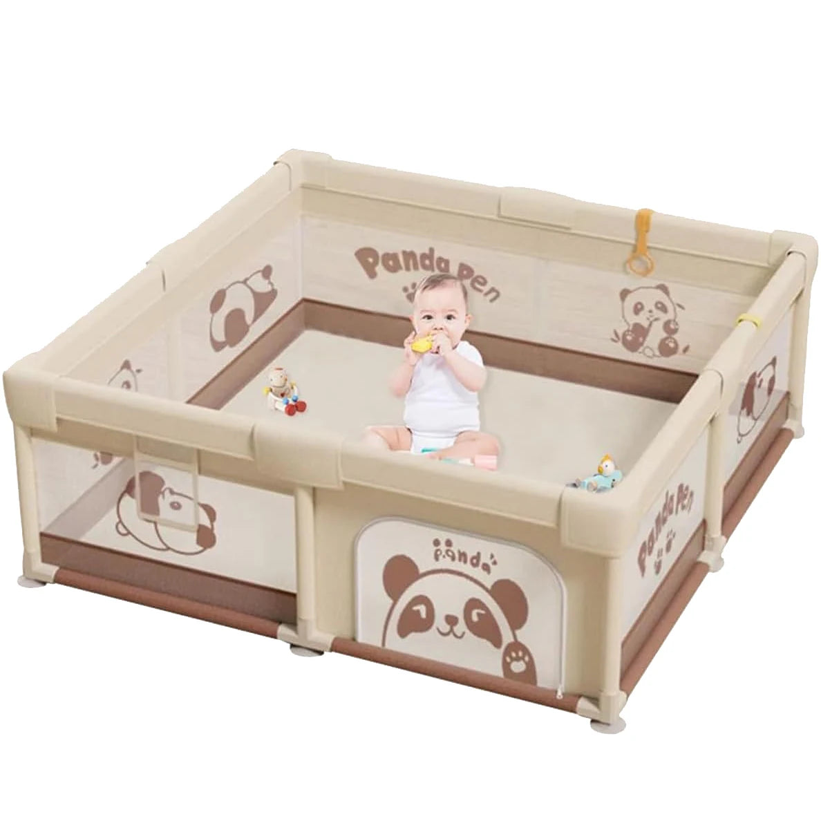 Panda - PlaypenBaby Playpen FoldablePre-Assembled Portable Playpen for Babies and Toddlers