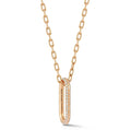 Exquisite 925 Sterling Silver Zircon Engagement & Party Wedding Classic 18K Gold & Vermeil Unique Jumbo Link Pendant Necklace