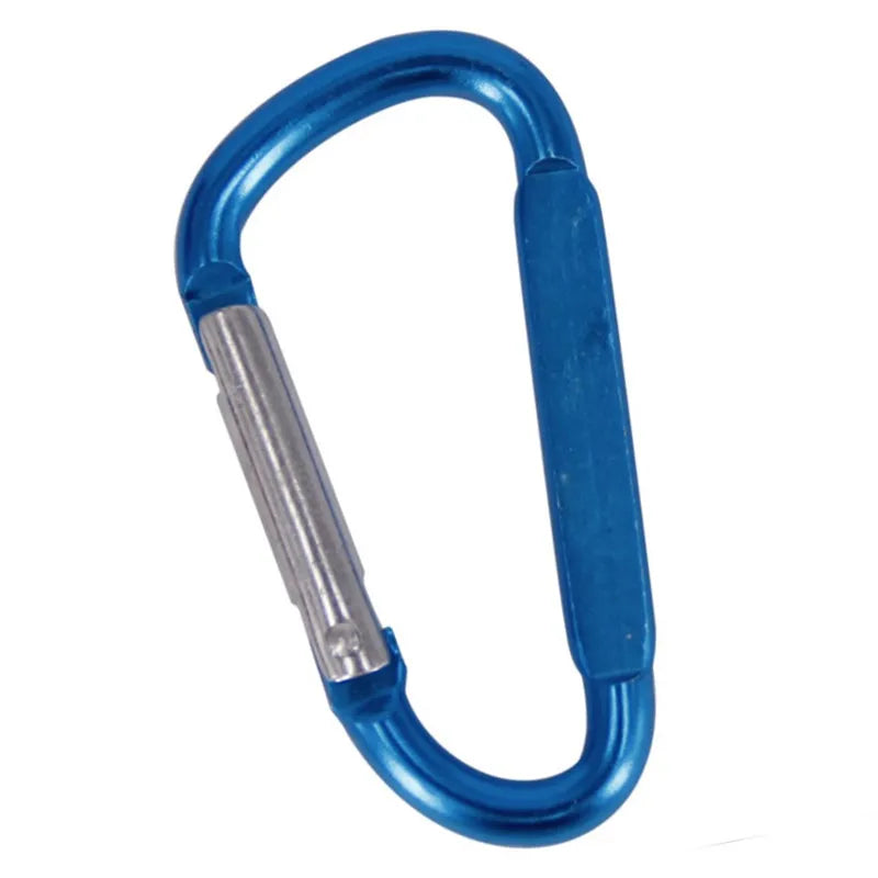 HXY Custom Aluminum Carabiner Keychain D Shape Flat Side 48*24.5*4MM Offset Printing Stylish Fashion for Camping No MOQ