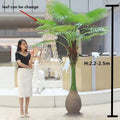 Artificial Rustic Palm Leaf 1.6m 1.4m Length Small Plastic Flower Design Style Indoor and Outdoor Commercial Use OV Brand
