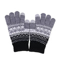 Winter  Gloves Jacquard Touch Screen Men's Women's Ladies Warm Stretch Knitted Mittens Gloves J0161