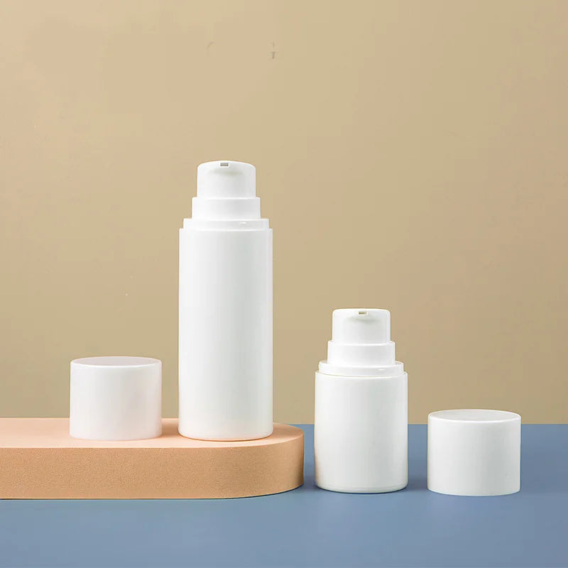 Hot Sale 30ml 50ml 100ml 120ml White Airless Pump Lotion Cosmetics Plastic Bottle