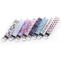 Luxury Fashion Design PU Leather Saffiano Wristlet Keychain Customized Logo Tree Pattern Color Changing Rechargeable
