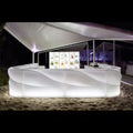 RGB Illuminated Led Bar Counter Outdoor Portable White Plastic Party Furniture for Nightclub Cafe KTV Lounge Wholesale