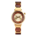 Bestseller Made in China 316L Stainless Steel Fashion Antique Water Resistant Watch with Natural Olivewood Band for Men Women
