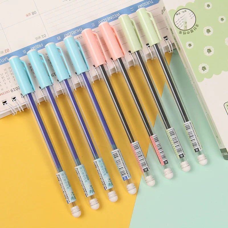 Erasable Metal Promotional Ballpoint Pen with 0.5mm Tip Custom Logo Transparent Barrel Multi-Functional Black/Blue Ink