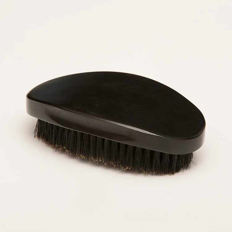 Wooden Curve Palm Brush for Men 360 Wave Brush with Vent Paddle and Compact Laser Custom Packaging with LOGO Beard Brush