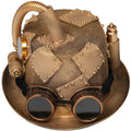 Unisex Steampunk Gothic Vintage Hat for Men and Women Lolita Top Hat with Wedding Party Glasses for Formal Events