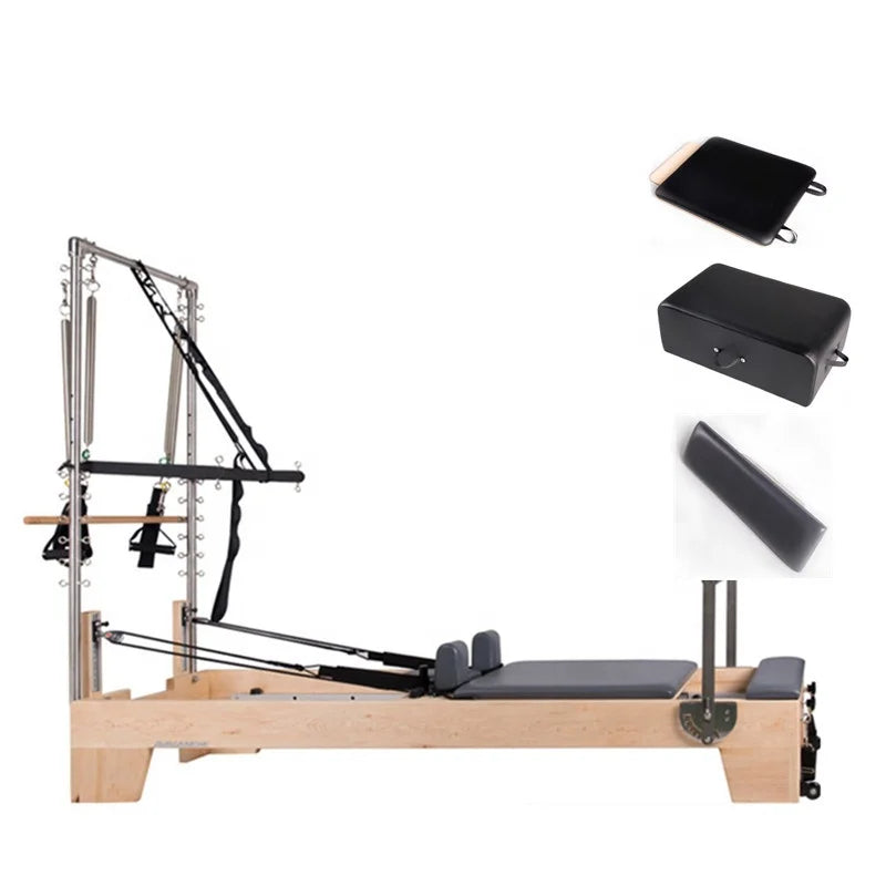 Half Trapeze Pilates Reformer Tower Oak Wood Pilates Bed Reformer Half Trapeze