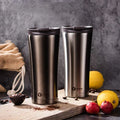 Factory Direct Smart LED 304 Stainless Steel Double-Walled 450ml Glass Mug Temperature Display Reminder Minimalist Design Back