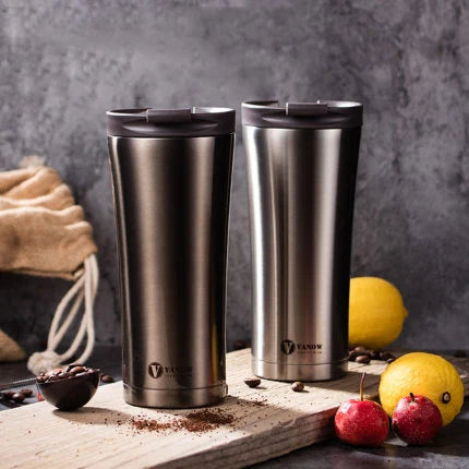 Factory Direct Smart LED 304 Stainless Steel Double-Walled 450ml Glass Mug Temperature Display Reminder Minimalist Design Back
