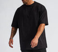 Black Streetwear Designer Oversized t Shirt for Men Custom logo Pima Cotton Tshirt Plus Size Men's T-shirts Relaxed Fit t Shirt