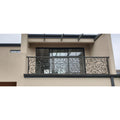 Modern Outdoor Wrought Iron Balcony Railing Ornamental Design Powder Coating Customizable Length Multi-color Options 5-Year