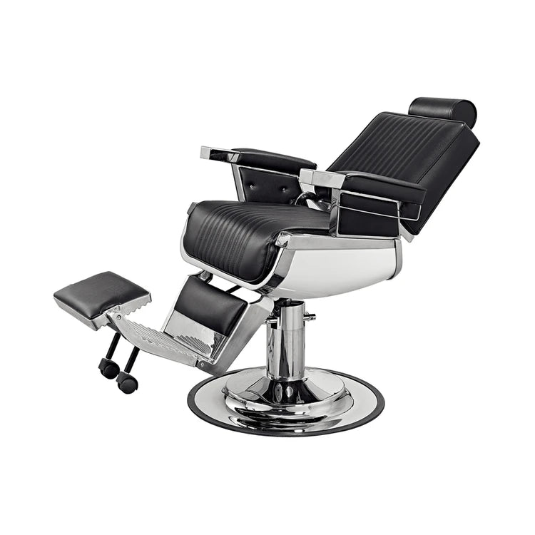 Factory Wholesale PVC Leather Barber Shop European Antique 360 Degree Rotate Metal Barber Chair
