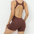 Fashion Women Solid Color Bodysuit Custom logo Yoga Short Bodysuits for Women