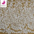 New Arrival Heavy French African Beaded Embroidery Mesh Bridal Lace for Women Wedding Dress HY2173-1