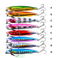 Submerged Far-throw Road Sub-iron Plate Luminous Lead Fish with Three Hooks Simulation Metal Sea Fishing Slow-shake Bait
