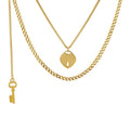 Fashion Double Layers Tassel Necklace 18K Gold Plated Stainless Steel No Color Loss Elegant Jewelry for Women Daily Wear