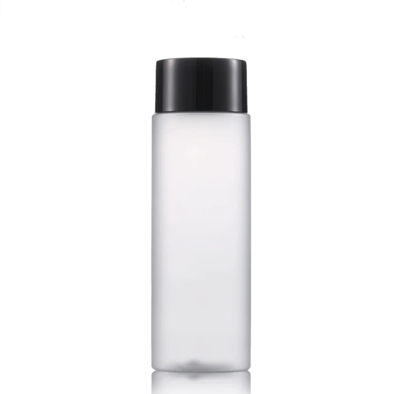 100ml Flat Shoulder Empty Frosted Transparent PET for Brown Screw Cover Cosmetic Skin Care Serum Toner Pump Sprayer Plastic