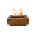 Outdoor Corten Steel Gas Fire Pit Table for Natural Gas and Outdoor Cooking