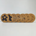 9 Cork coaster Flower Cork coaster Cat Ceramic Coasters with Cork