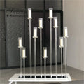 ZT-323H Hot Sale Luxury Event Decor Centerpieces Long Base 10 Holder Crystal Candlesticks