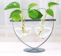 Heart Shaped Glass Vase With Metal Stand