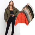 Jacket Puffer Women Long-Sleeve Full-Zip Baggy Down Jackets Coats for Women Winter Fashion Winter Jackets for Women Plus 2022