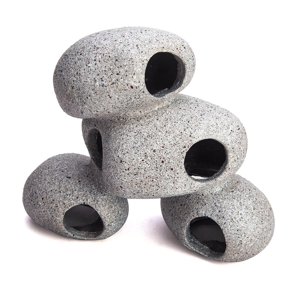 Wholesale Aquarium Artificial Resin Rock Ornament Fish Tank Decorations Breeding Cave