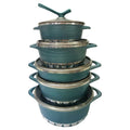 Hot Sale Ceramic Granite Coating Kitchen Cooking Pot 10PCS Die Cast Non Stick Casserole Dish Aluminum Cookware Set