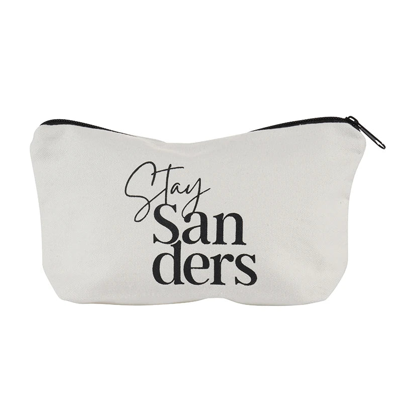 Custom Brand Logo Cotton Canvas Jewelry Organizer Bags with Zip for Travel