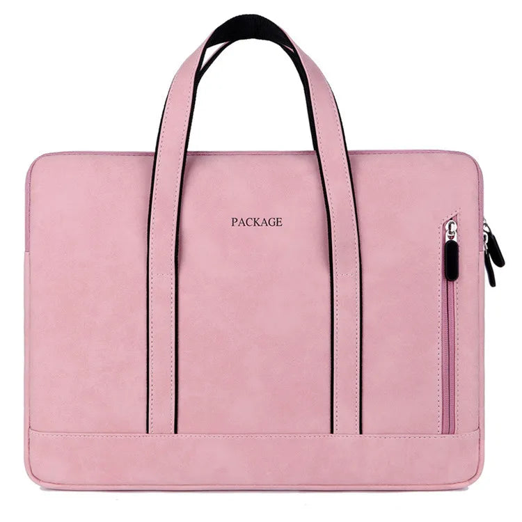 14 Inch Life Briefcase Leather Laptop Tote Bags for Womens With Pocket Women Laptop Bags pink Pu 2024