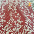 New Style 100% Polyester Heavy Beaded Wedding Embroidery Bridal Laces Fabrics XM-BF0771