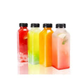 PET Beverage Bottle 120ml 250ml 350ml 500ML Beverage Bottle Plastic Cold Brew Coffee Square Juice Beverage Bottles with Lids