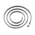 BOCAI New Real S925 Pure Silver Accessory Wholesale 2.5mm Domineering Personality Twist Chain Necklace Jewelry for Men Women
