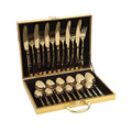Stainless Steel Flatware Set Gold Cutlery 24pcs Set MegaBDM