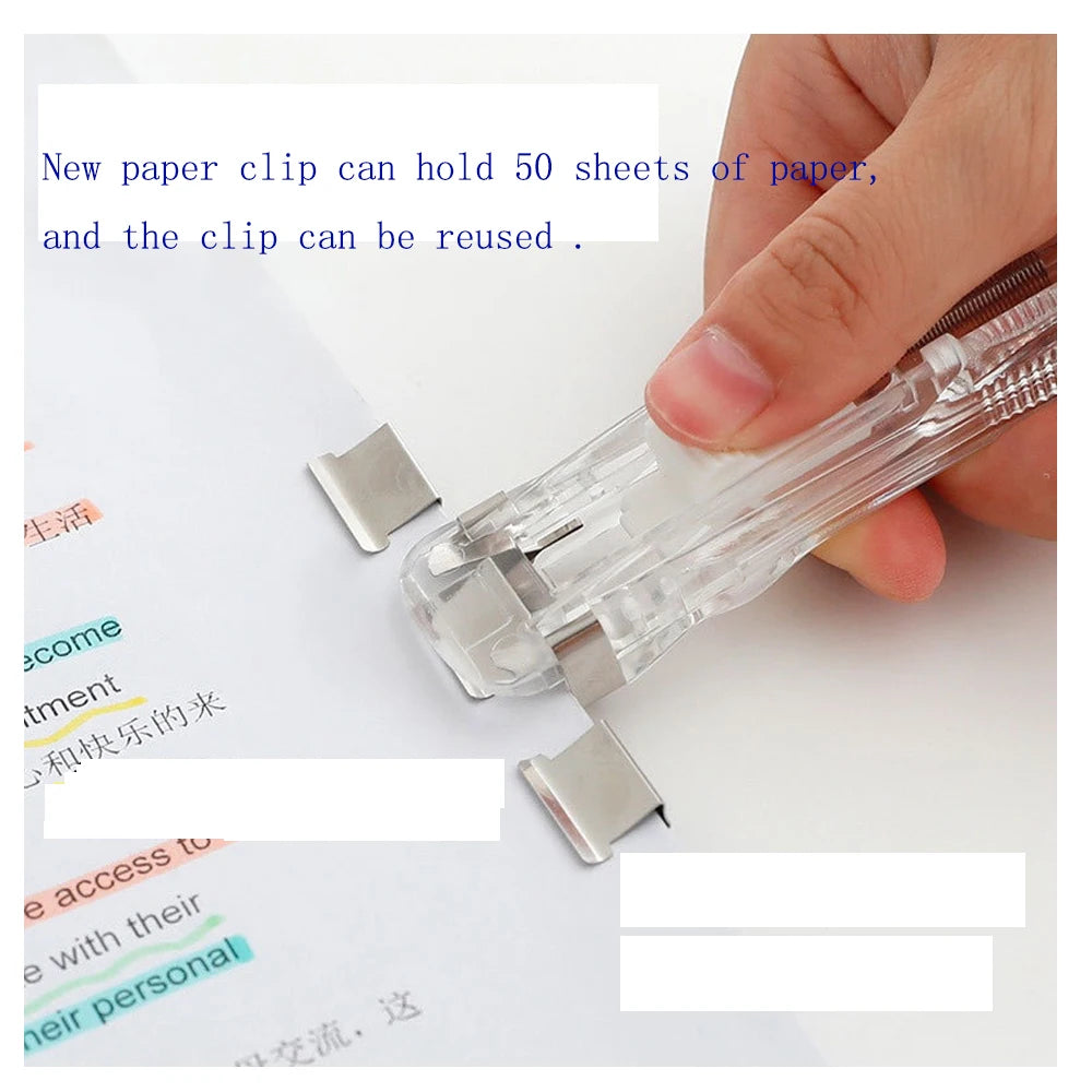 50pcs New Design Custom Black Binder Clips Paper Clamps Clips White Paper Clips Gifts for Kids Children Office School Stationery