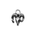 AA016552 11x14mm Antique Silver Plated Zinc Alloy Goat Head Charms Pendants