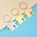 Wholesale House Shaped Blank Stainless Steel Pendant Keychain Silver / Gold / Rose Gold Tag Keychain With Custom Laser logo