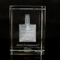 Perfume Bottle Engraved Crystal Cube 3D Laser Glass Cube for Display Gifts