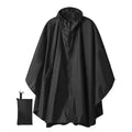 Extra Thick Double Layer Waterproof Hooded Polyester Rain Poncho for Adults-Reusable Summer Outdoor Emergency Use