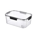 Plastic Fresh-keeping Box for Refrigerator Square Fruit Lunch Box with Buckle Cover Food Storage Box for Kitchen