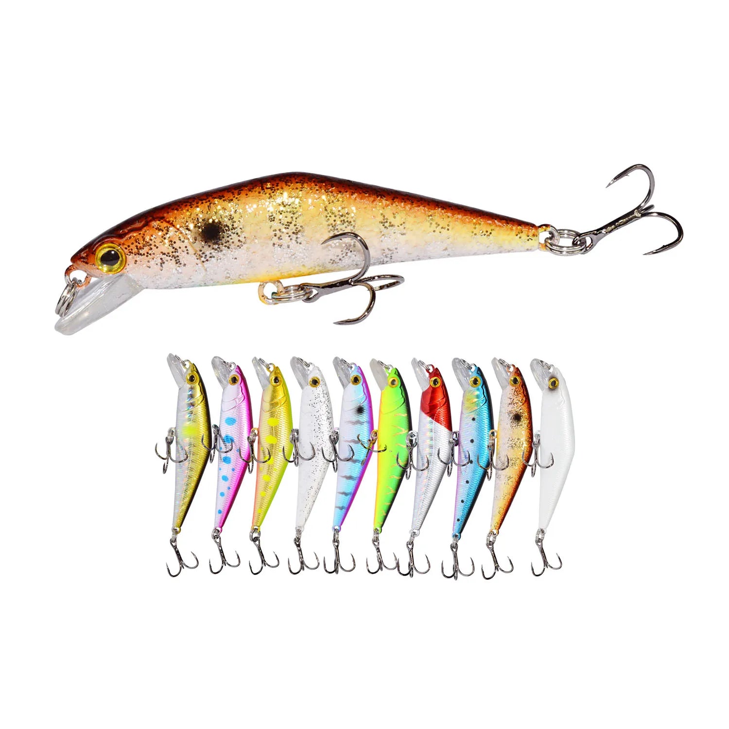 Fishing Lure Factory Hard Lure Manufacturer Trout Plastic Fishing Lure 50mm 63mm 72mm 85mm Artificial ABS Trout Fishing Lures