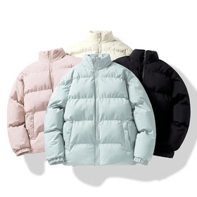 Stand Collar Loose Jacket Couple New Thick Short Jacket Woman Winter Jacket and Coat
