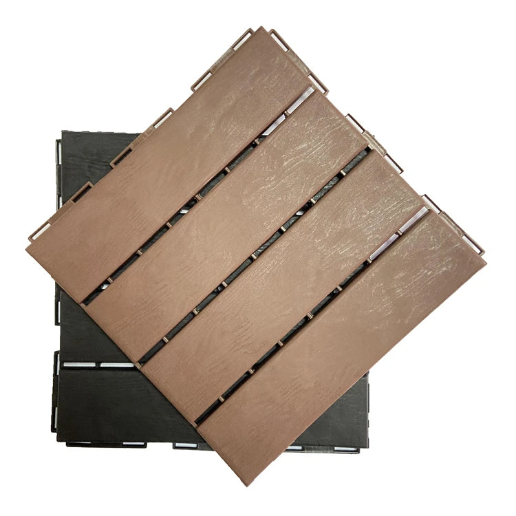 Installing New Design Interlock Plastic Outdoor Deck Tiles on Your Balcony Make Over Your Patio