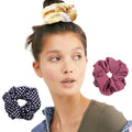 MIO Simple Blue Band Hair Extension Woman Plaid Dot Stripe Houndstooth Elastic Bandage Accessories Polyester Hair Scrunchies